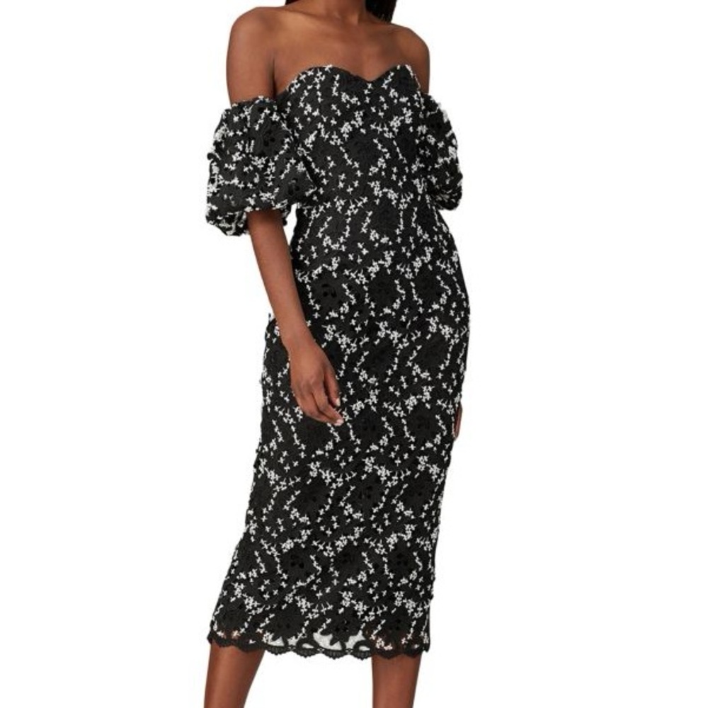 Black and White Floral Dress
